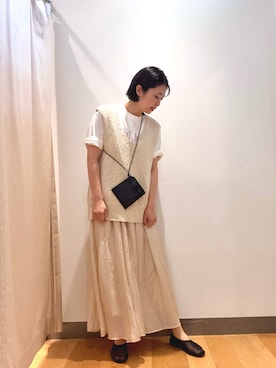 「アイテム（ショルダーバッグ）」を使った、bayaさん（レディース・160cm・40代）の夏コーディネート