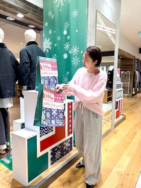 「アイテム（スウェットパンツ）」を使った、bayaさん（レディース・160cm・40代）の冬コーディネート