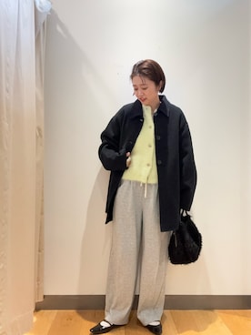 「アイテム（ステンカラーコート）」を使った、bayaさん（レディース・160cm・40代）の冬コーディネート