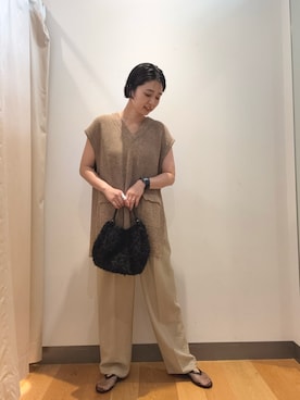 「POMTATA（ポンタタ）のPOMTATA　OTIS envan tote S（ハンドバッグ）」を使った、bayaさん（レディース・160cm）の秋コーディネート