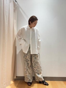 「柄パンツ」｜ばやさん（レディース・160cm）の春コーディネート