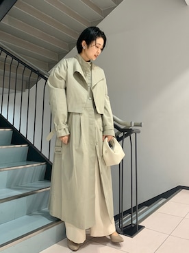 「入園式」｜「アイテム（その他アウター）」を使った、bayaさん（レディース・160cm）の冬コーディネート