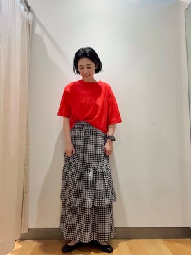 「アイテム（バレエシューズ）」を使った、bayaさん（レディース・160cm）の春コーディネート