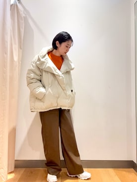 「アイテム（ダウンジャケット/コート）」を使った、bayaさん（レディース・160cm・40代）の秋コーディネート