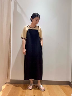 「トングサンダル」｜「アイテム（ワンピース/ドレス）」を使った、bayaさん（レディース・160cm）の夏コーディネート