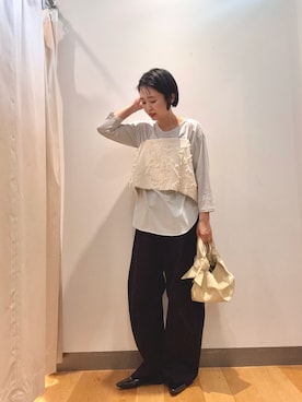「キャミソール」｜bayaさん（レディース・160cm・40代）の秋コーディネート
