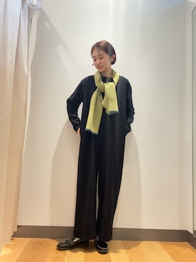 「アイテム（つなぎ/オールインワン）」を使った、bayaさん（レディース・160cm）の冬コーディネート