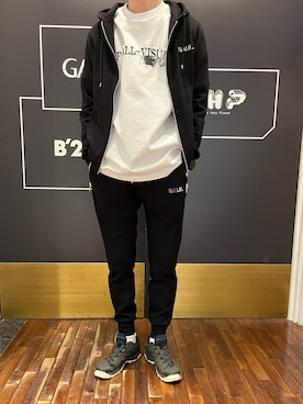 「B2nd」｜「アイテム（スウェットパンツ）」を使った、neotinさん（メンズ・182cm）の冬コーディネート