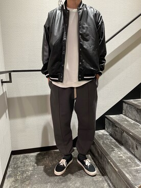 「B2nd」｜「アイテム（スタジャン）」を使った、neotinさん（メンズ・182cm）の秋コーディネート