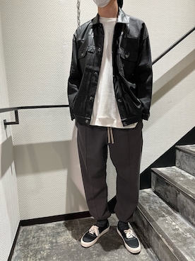 「B2nd」｜「アイテム（スウェットパンツ）」を使った、neotinさん（メンズ・182cm）の秋コーディネート