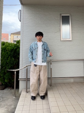 「アイテム（パンツ）」を使った、都会のアーミーさん（メンズ・174cm）の冬コーディネート