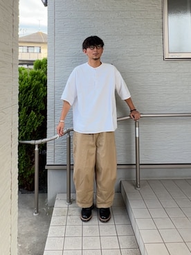 「アイテム（パンツ）」を使った、都会のアーミーさん（メンズ・174cm）の秋コーディネート