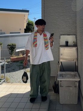 「アイテム（パンツ）」を使った、都会のアーミーさん（メンズ・174cm）の夏コーディネート