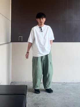 「アイテム（ファッション雑貨）」を使った、都会のアーミーさん（メンズ・174cm・30代）の夏コーディネート
