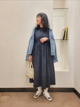「URBAN RESEARCH DOORS（アーバンリサーチドアーズ）のアイテム（デニムジャケット）」を使った、浪口　絵美さん（レディース・164cm）の春コーディネート