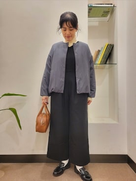 「HARUTA（ハルタ）の『別注』HARUTA×DOORS　キルトローファー（ローファー）」を使った、浪口　絵美さん（レディース・164cm）の秋コーディネート