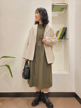 「イチ推しジャケットスタイル」｜「アイテム（その他アウター）」を使った、浪口　絵美さん（レディース・164cm）の秋コーディネート