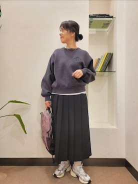 「URBAN RESEARCH DOORS(アーバンリサーチドアーズ)のアイテム(スニーカー)」を使った、浪口 絵美さん(レディース・164cm)の冬コーディネート