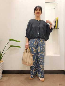 「リネン」｜浪口　絵美さん（レディース・164cm）の春コーディネート