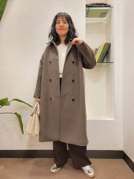 「URBAN RESEARCH DOORS（アーバンリサーチドアーズ）のアイテム（テーラードジャケット）」を使った、浪口　絵美さん（レディース・164cm）の冬コーディネート