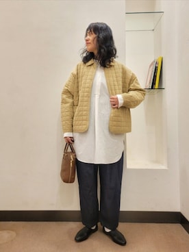 「かぐれ（カグレ）のアイテム」を使った、浪口　絵美さん（レディース・164cm）の春コーディネート