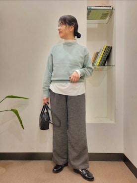 「HARUTA（ハルタ）の『別注』HARUTA×DOORS　キルトローファー（ローファー）」を使った、浪口　絵美さん（レディース・164cm）の秋コーディネート