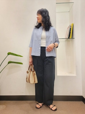 「FORK&SPOON（フォークアンドスプーン）のアイテム（トップス）」を使った、浪口　絵美さん（レディース・164cm）の春コーディネート