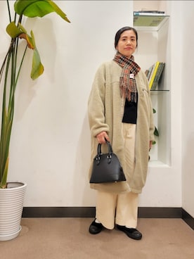 「GYMPHLEX（ジムフレックス）のアイテム（ジャケット/アウター）」を使った、浪口　絵美さん（レディース・164cm）の冬コーディネート