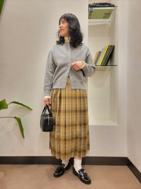 「アイテム（スカート）」を使った、浪口　絵美さん（レディース・164cm）の冬コーディネート