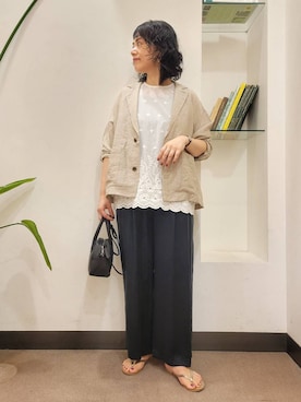 「アイテム（その他アウター）」を使った、emiinamiiさん（レディース・164cm）の夏コーディネート