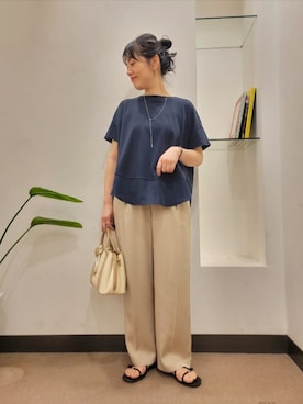 「RODE SKO（ロデスコ）のアイテム（ハンドバッグ）」を使った、浪口　絵美さん（レディース・164cm）の春コーディネート