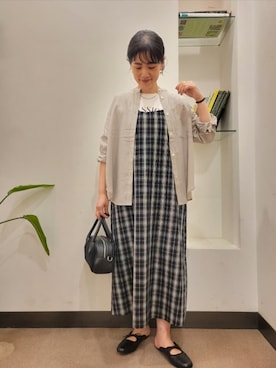 「URBAN RESEARCH DOORS（アーバンリサーチドアーズ）のスクエアトゥリボンミュール（サンダル）」を使った、浪口　絵美さん（レディース・164cm）の秋コーディネート