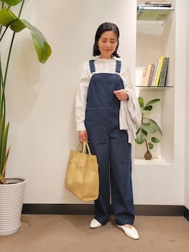 「RODE SKO」｜「アイテム（オールインワン・サロペット）」を使った、emiinamiiさん（レディース・164cm）の春コーディネート