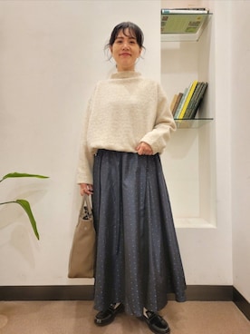 「HARUTA（ハルタ）の『別注』HARUTA×DOORS　キルトローファー（ローファー）」を使った、浪口　絵美さん（レディース・164cm）の秋コーディネート