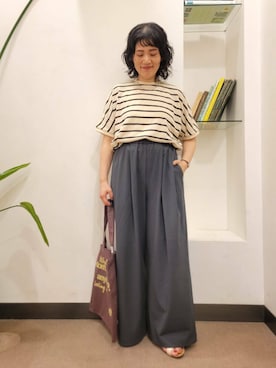 「FORK&SPOON（フォークアンドスプーン）のアイテム」を使った、emiinamiiさん（レディース・164cm）の夏コーディネート