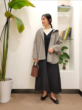 「かぐれ（カグレ）のアイテム（その他アウター）」を使った、浪口　絵美さん（レディース・164cm）の秋コーディネート
