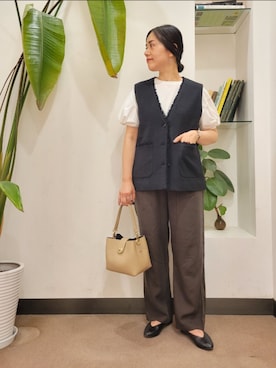 「MARCO BIANCHINI（マルコビアンチーニ）のアイテム」を使った、emiinamiiさん（レディース・164cm）の秋コーディネート