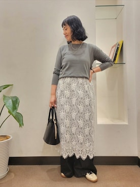 「EKAL（エカル）のアイテム」を使った、浪口　絵美さん（レディース・164cm）の秋コーディネート