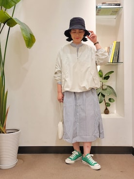 「WILD THINGS（ワイルドシングス）のアイテム（トップス）」を使った、emiinamiiさん（レディース・164cm）の春コーディネート