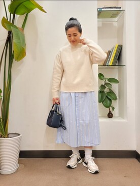 「シャツワンピ」｜浪口　絵美さん（レディース・164cm）の冬コーディネート