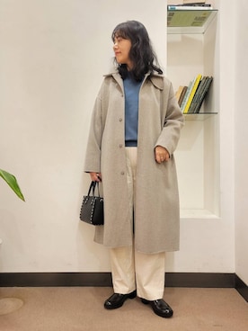 「アイテム（レインシューズ）」を使った、浪口　絵美さん（レディース・164cm）の冬コーディネート