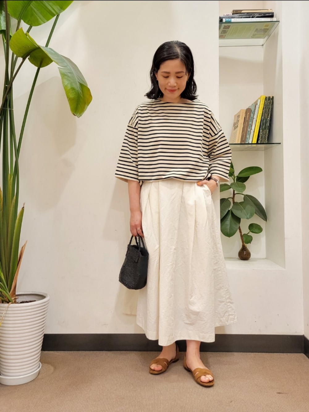 かぐれ（カグレ）の「リネンコットンタックスカート（スカート