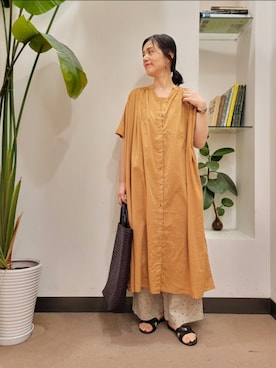 「ドットパンツ」｜浪口　絵美さん（レディース・164cm）の春コーディネート