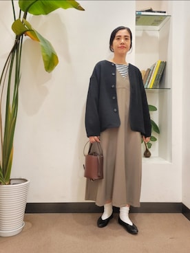 「キルトジャケット」｜「アイテム（その他アウター）」を使った、emiinamiiさん（レディース・164cm）の秋コーディネート