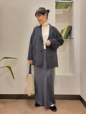 「アイテム（その他アウター）」を使った、浪口　絵美さん（レディース・164cm）の秋コーディネート