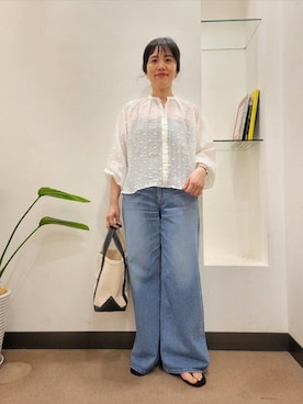 「Lee（リー）のアイテム（パンツ）」を使った、浪口　絵美さん（レディース・164cm）の春コーディネート