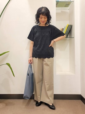 「URBAN RESEARCH DOORS（アーバンリサーチドアーズ）のアイテム（シャツ/ブラウス）」を使った、emiinamiiさん（レディース・164cm）の夏コーディネート