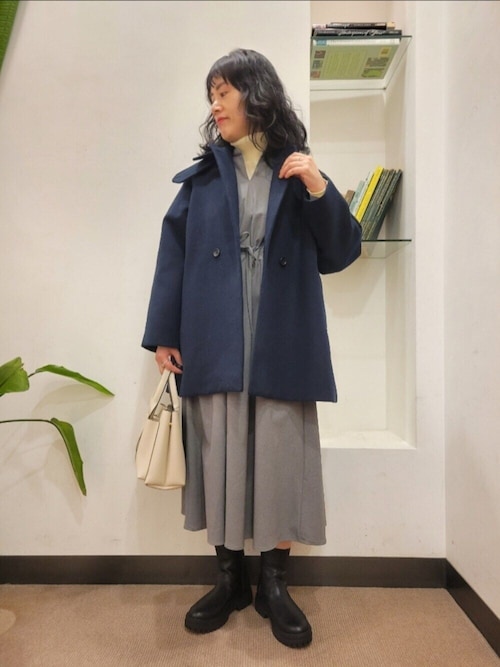 セール】【再入荷】『UR TECH』ミドル丈コート｜冬服/暖かい/吸光発熱