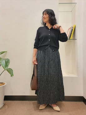 「アイテム（バレエシューズ、ベージュ系）」を使った、浪口　絵美さん（レディース・164cm）の夏コーディネート