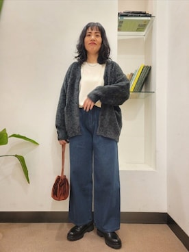 「EKAL（エカル）のアイテム」を使った、浪口　絵美さん（レディース・164cm）の冬コーディネート